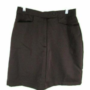 Basic Equipment Women's Skirt Size 10 A Line Pockets Brown